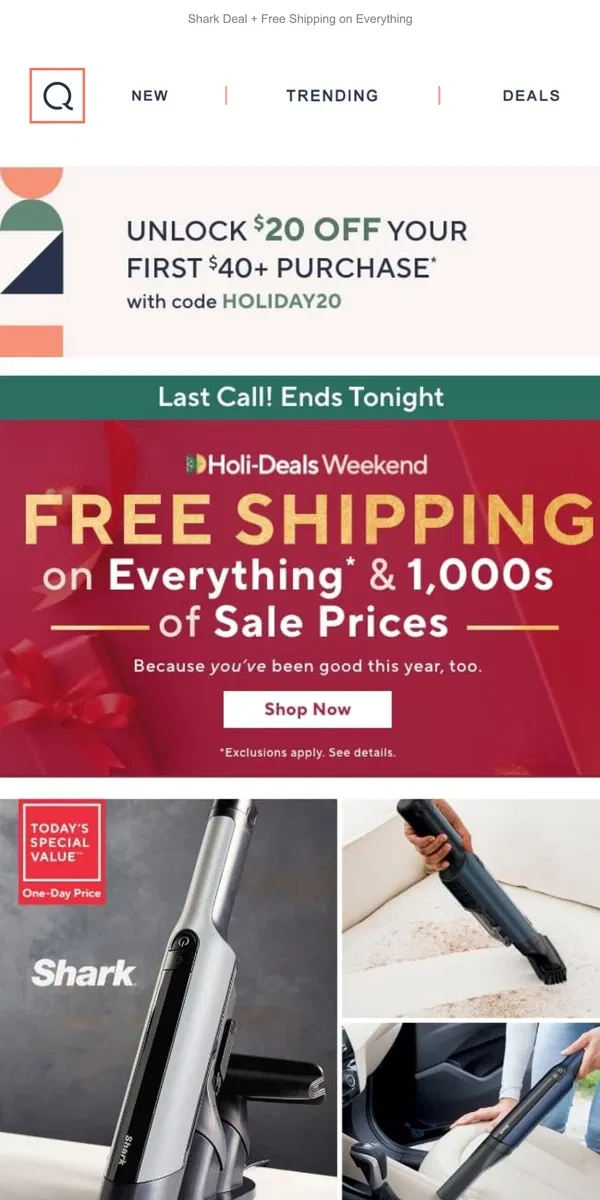 Email from QVC. The Perfect Pick-Me-Up Ships Free