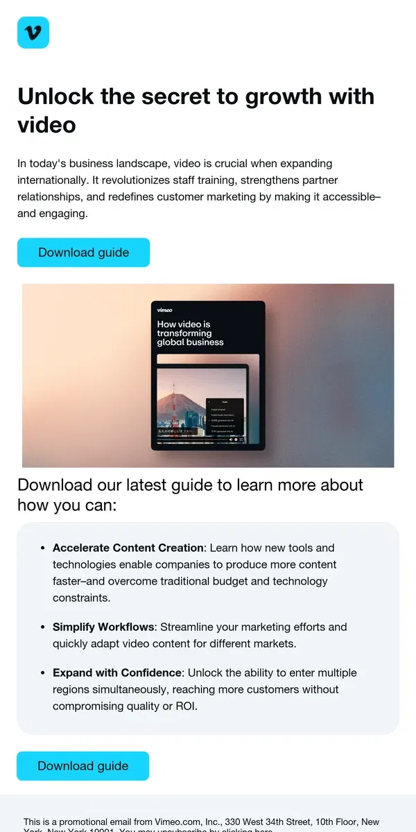 Email from Vimeo. Transform your international growth strategy