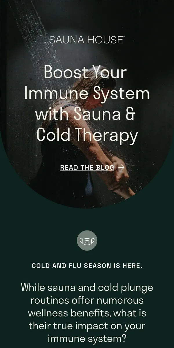 Email from Sauna House. Sauna science: immune system benefits