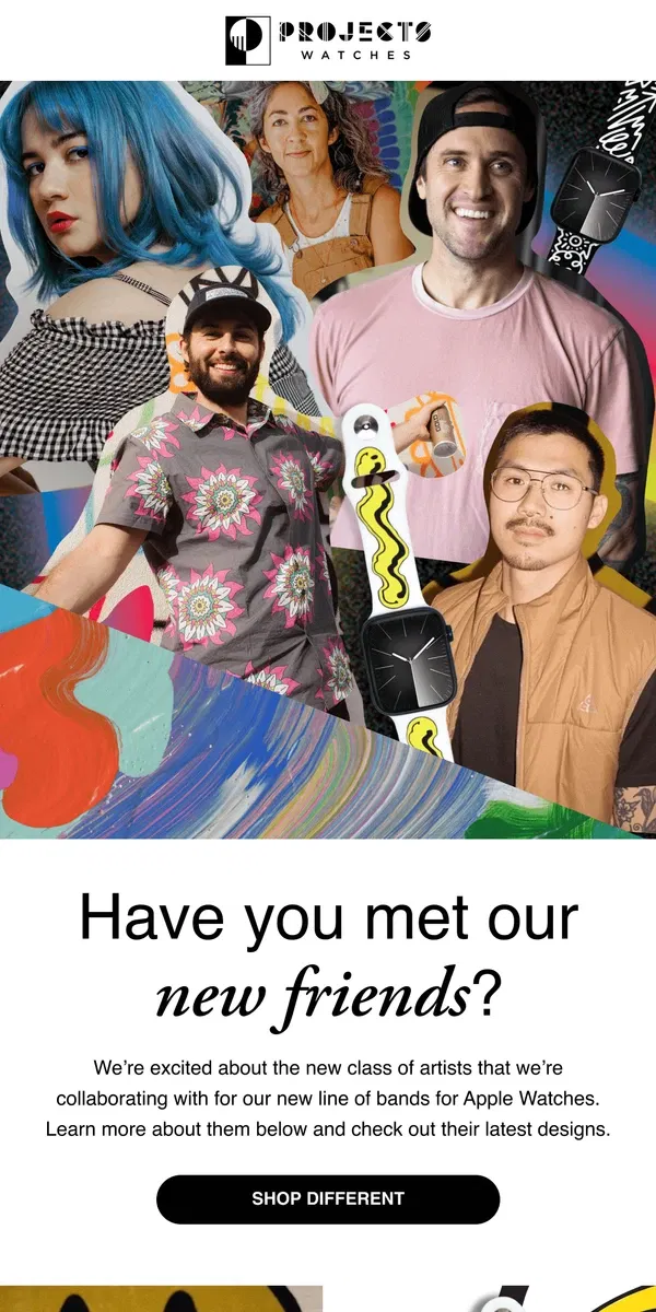 Email from Projects Watches. New Designs From New Artists