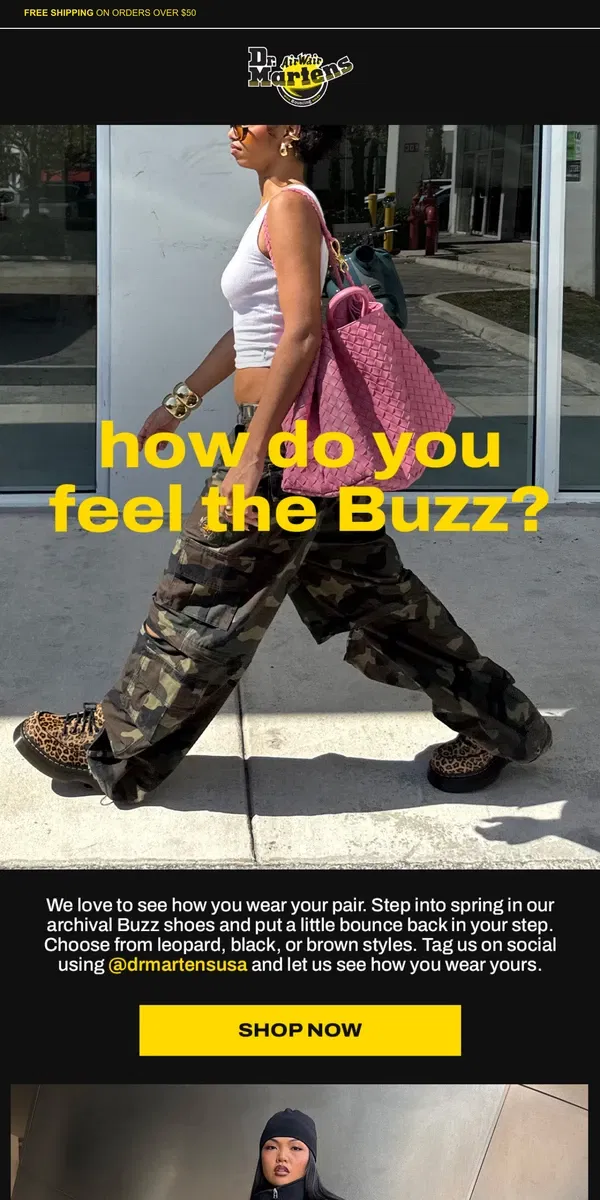 Email from Dr. Martens. Show us how you style Buzz