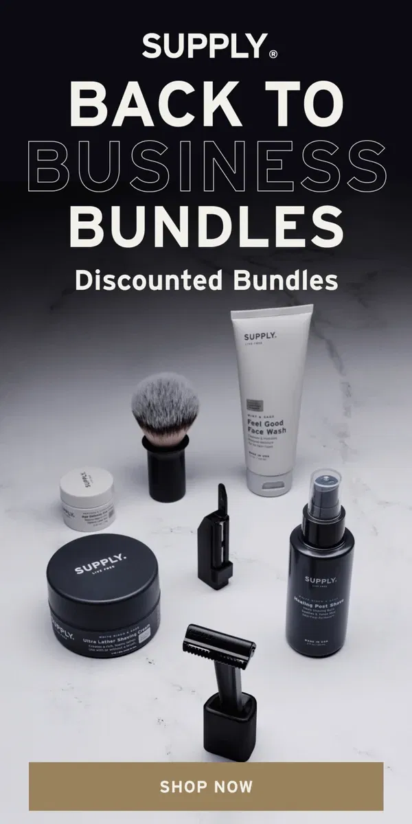 Email from Supply. NEW Back-to-Work Bundles