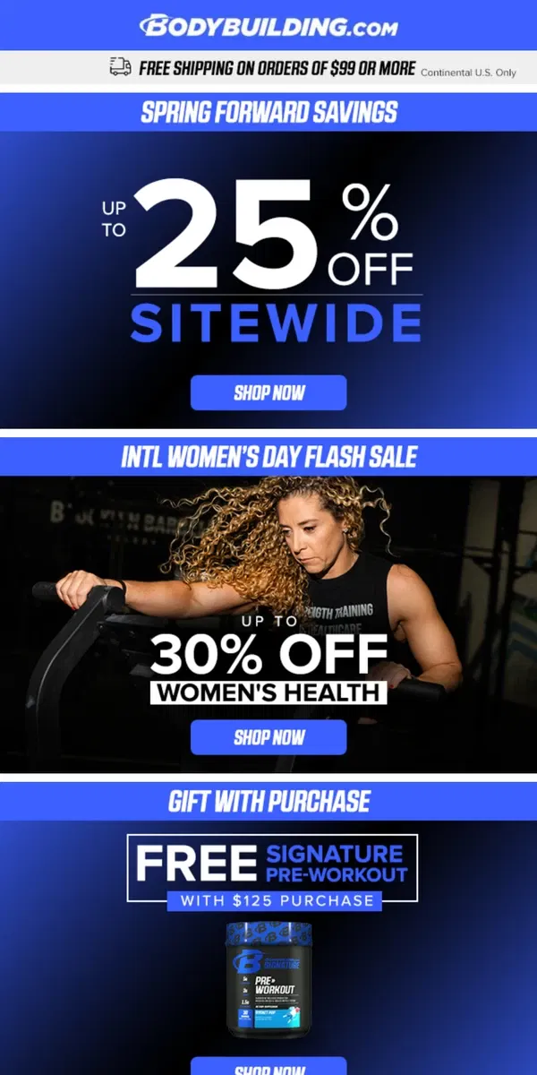 Email from Bodybuilding.com. 💪 BIG DEALS on BEST SELLERS! + Training for Power