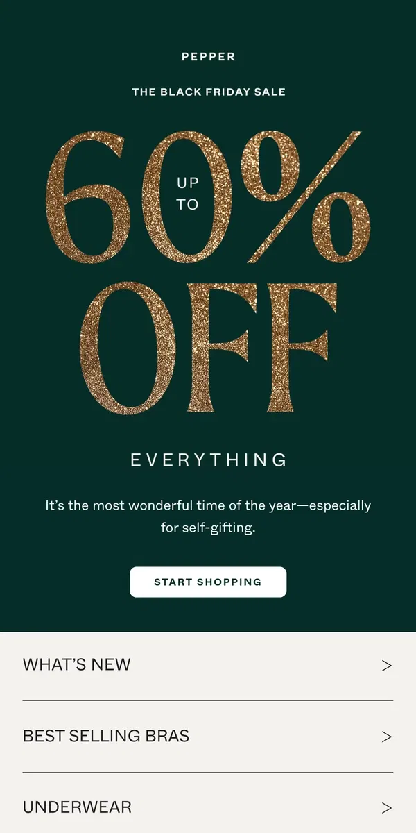 Email from Pepper. [OPEN ME] Up to 60% Off