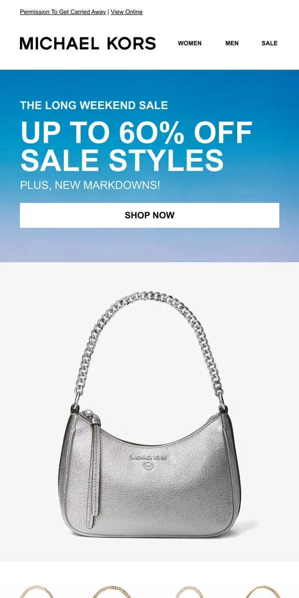 Email from Michael Kors. Trending Handbags Are Up To 60% Off