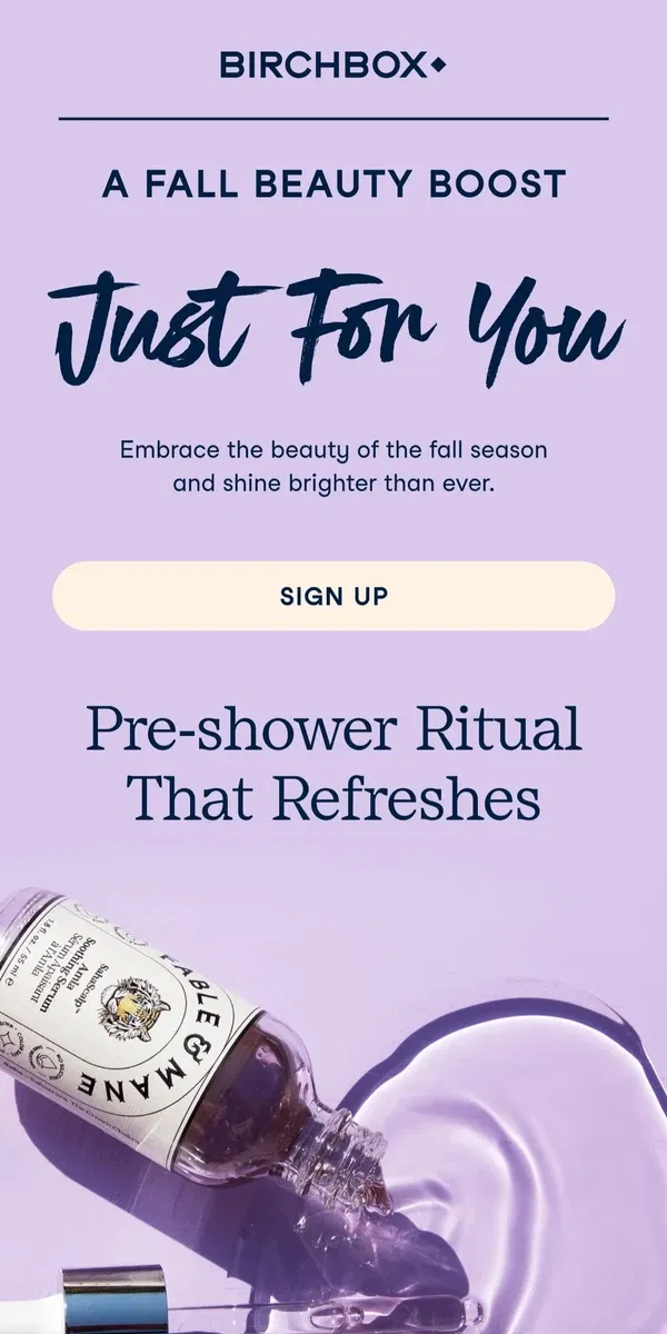 Email from Birchbox. Get this Fall Beauty Boost 💆‍♀️