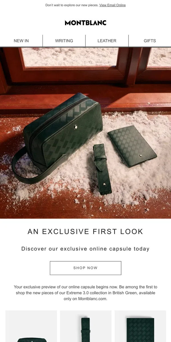 Email from Montblanc. Your exclusive access to our exclusive online capsule begins now