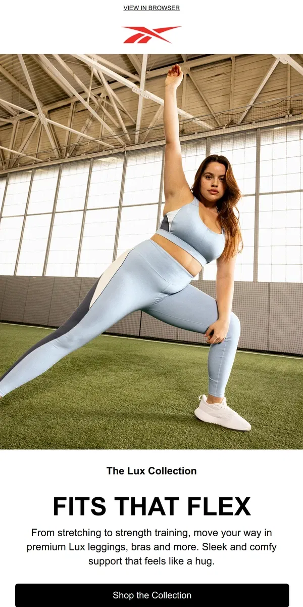 Email from Reebok. Them: “I love your bra and leggings”