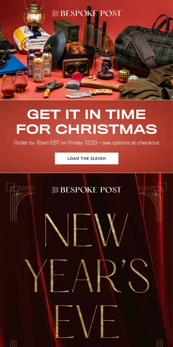 Email from Bespoke Post. The Great Gatsby Hosting Guide