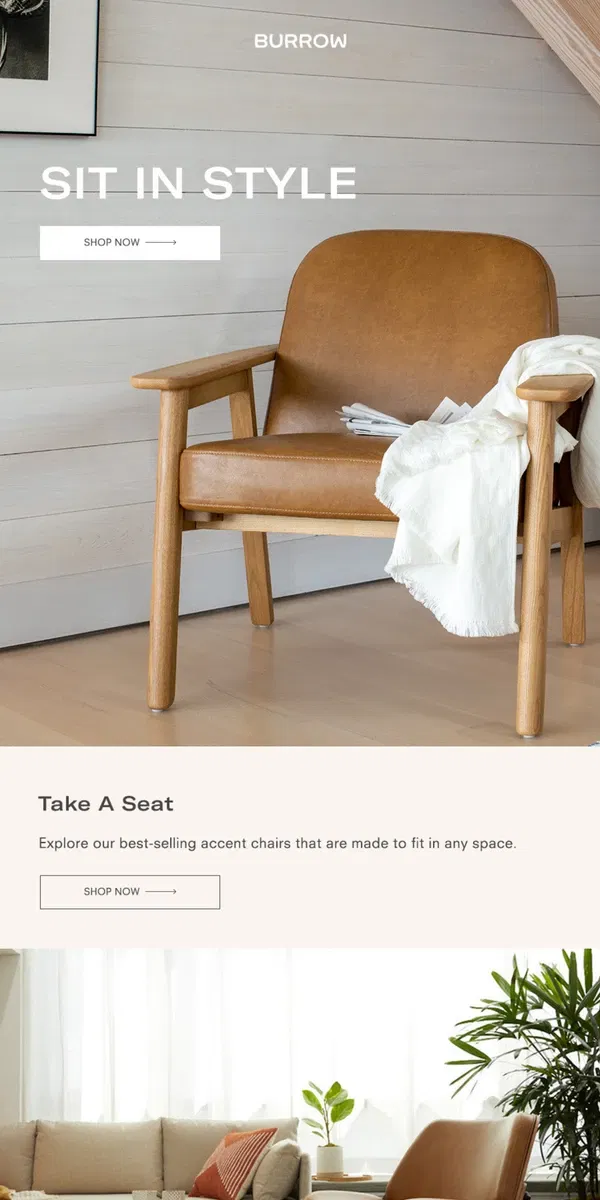 Email from Burrow. Get to know our accent seating collections