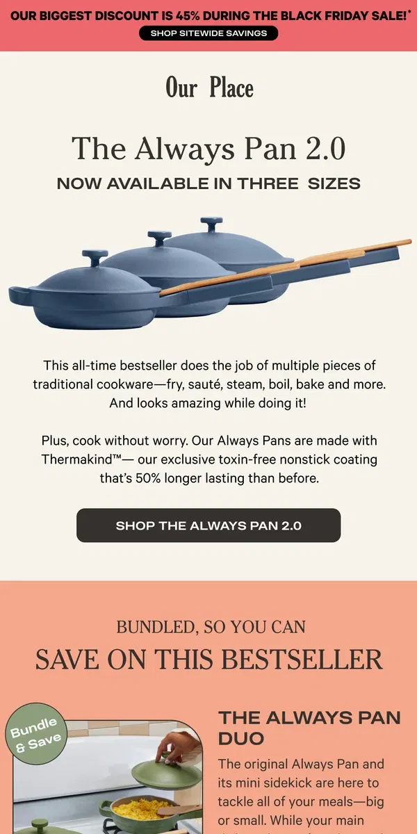 Email from Our Place. The pan that started it all...