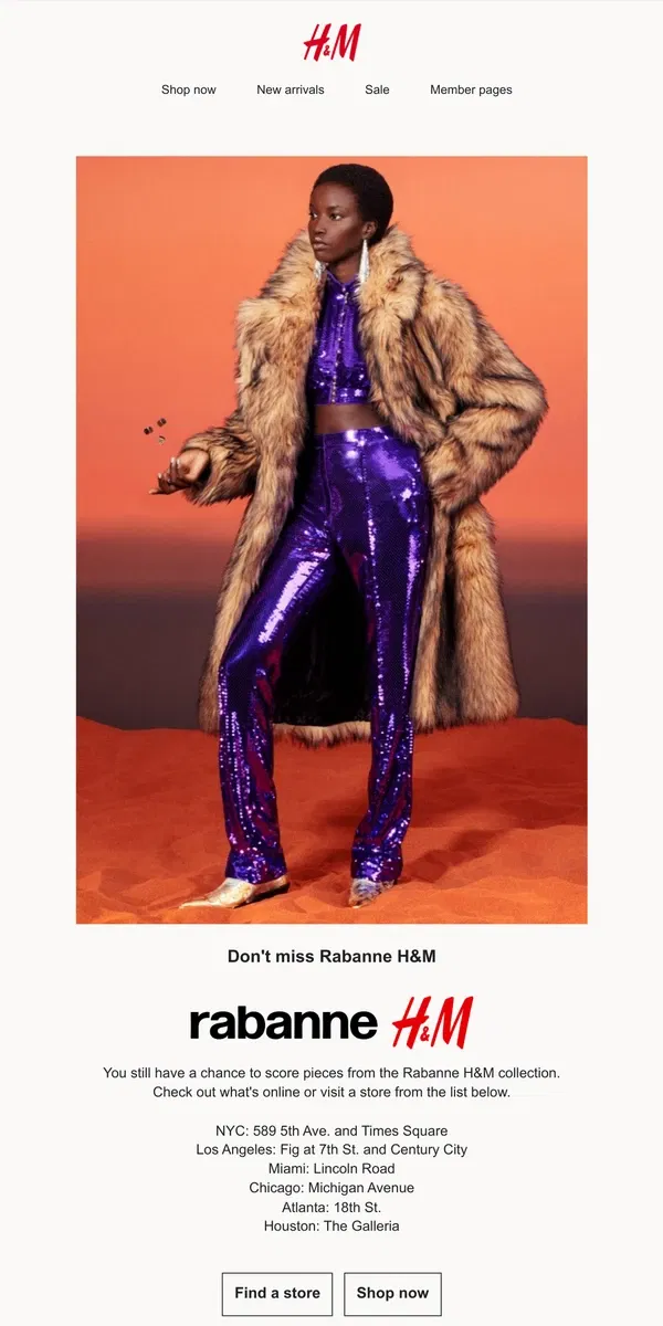 Email from H&M. Score your Rabanne H&M faves now!