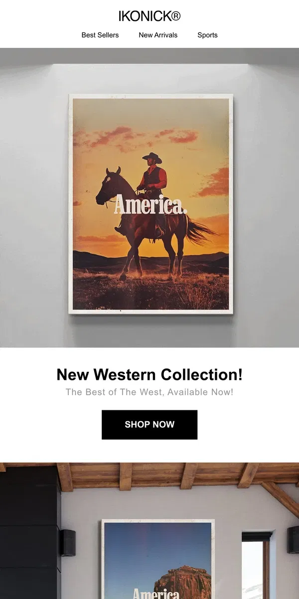 Email from IKONICK. NEW Western Collection 🤠