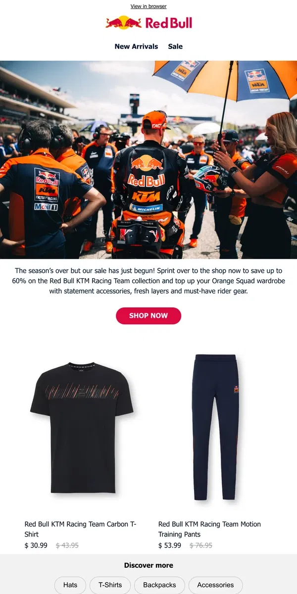 Email from Red Bull. Don’t sprint past – open to SAVE up to 60%! 🤩