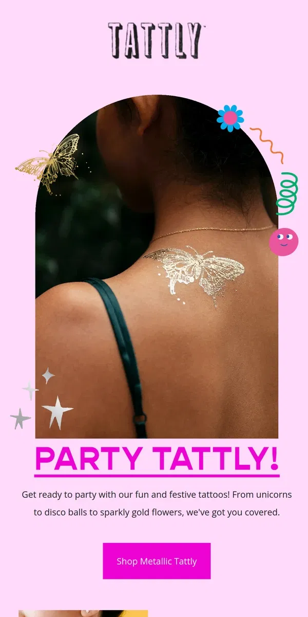 Email from Tattly. Party-Ready Tattly! 🎉