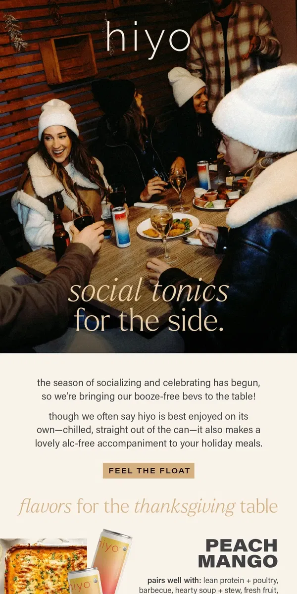 Email from hiyo. TONICS FOR THE TABLE 🍽️