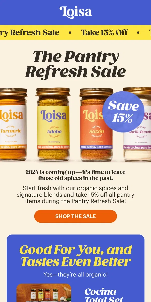 Email from Loisa. 🌱New Year, New Spices