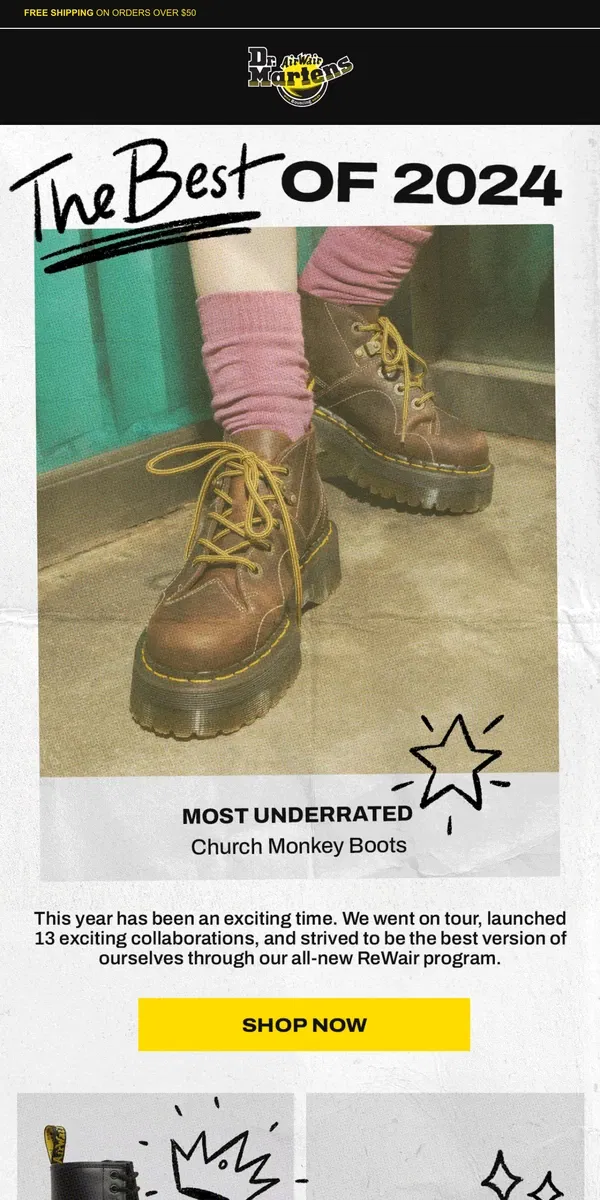 Email from Dr. Martens. Our 2024 Recap