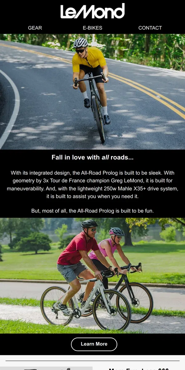 Email from LeMond. All-Roads Lead to Fun