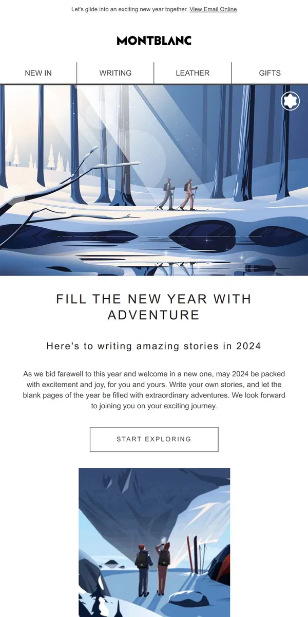 Email from Montblanc. May 2024 be a time of new adventures