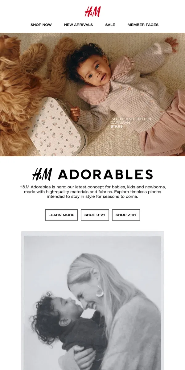 Email from H&M. Meet H&M Adorables