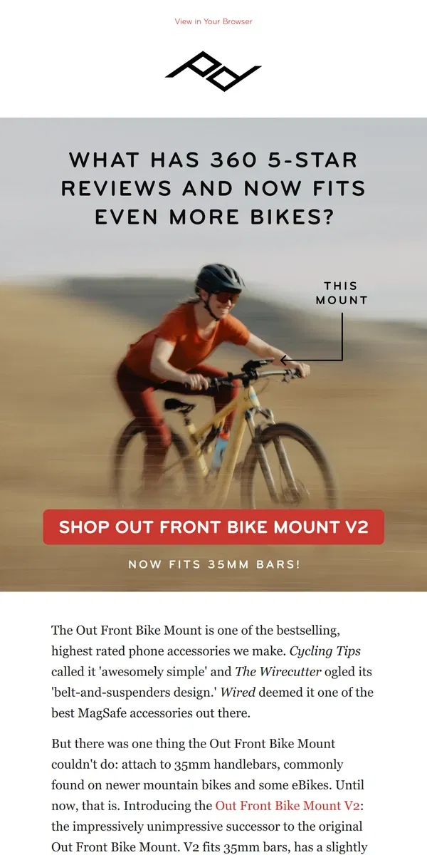 Email from Peak Design. 35mm handlebar handler?