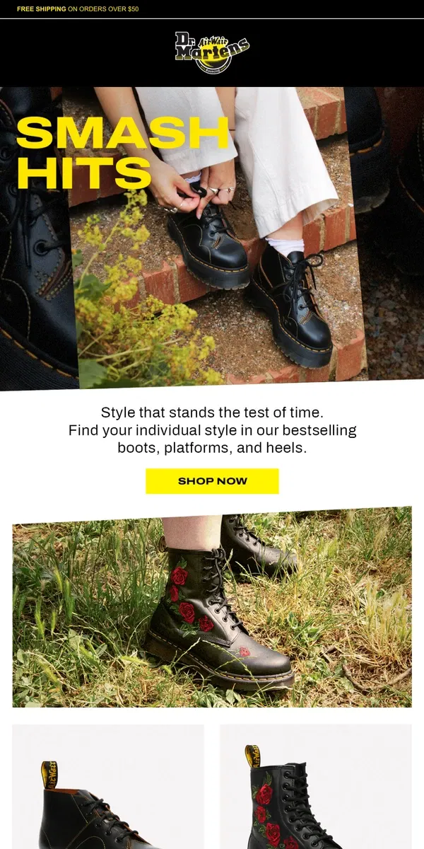 Email from Dr. Martens. These DM's are bestsellers for a reason