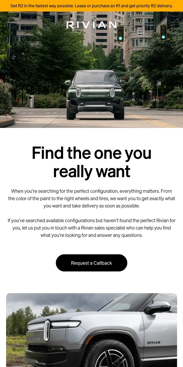 Email from Rivian. We can help you find your perfect Rivian