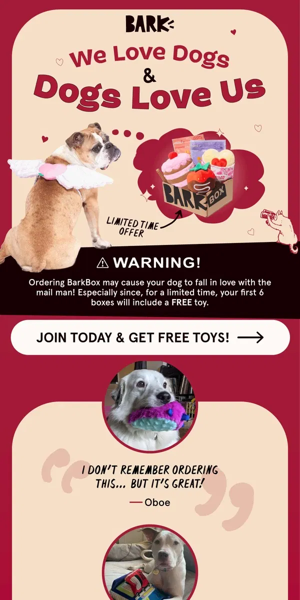 Email from BarkBox. 📣 🐶 See Why Every Dog Loves #BarkBoxDay