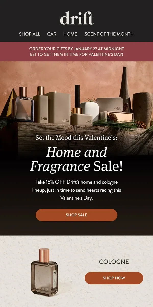 Email from drift.. Shop the Home & Fragrance Sale!