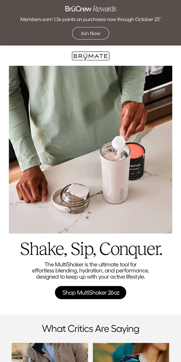 Email from BruMate. More Than Just A Shaker