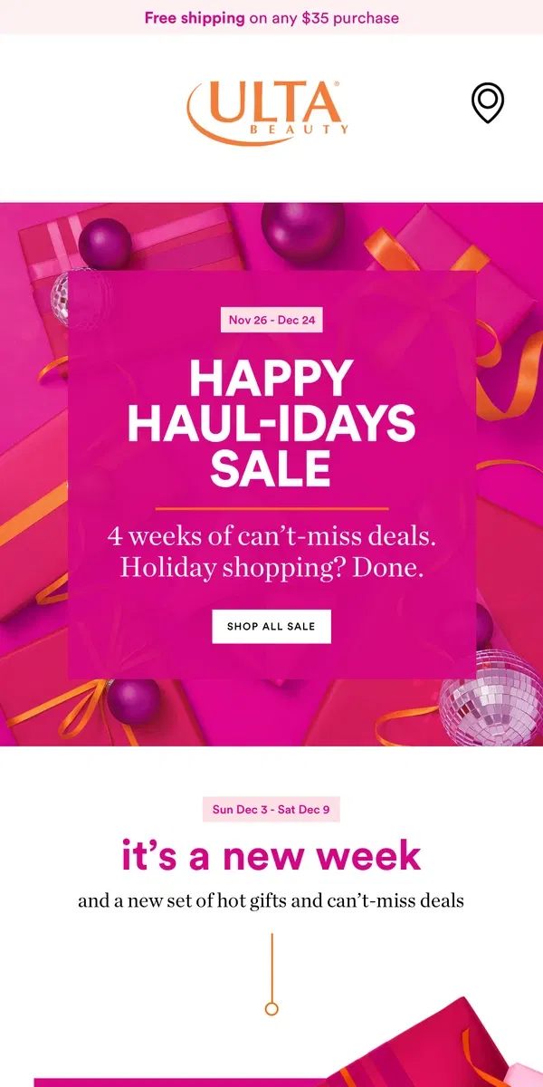 Email from Ulta Beauty. Up to 50% off gifts they’ll 100% love 💝