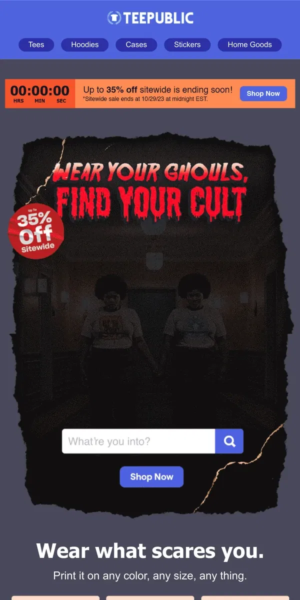 Email from TeePublic. 👻 Wear your ghouls on $16 tees.