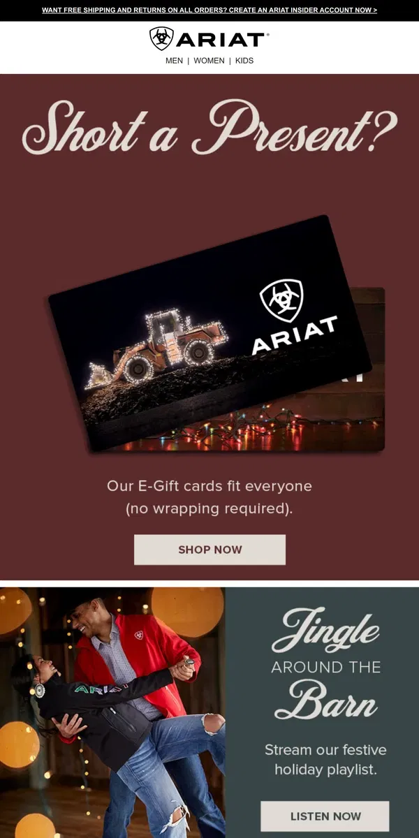 Email from Ariat. Forgot Someone on Your List?