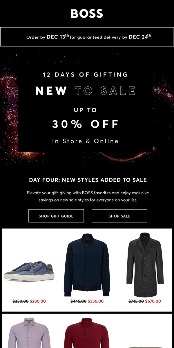 Email from HUGO BOSS. Over 100 new styles added to sale!