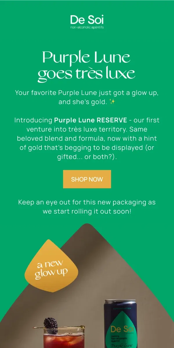 Email from De Soi. ✨ Introducing the New Era of Purple Lune