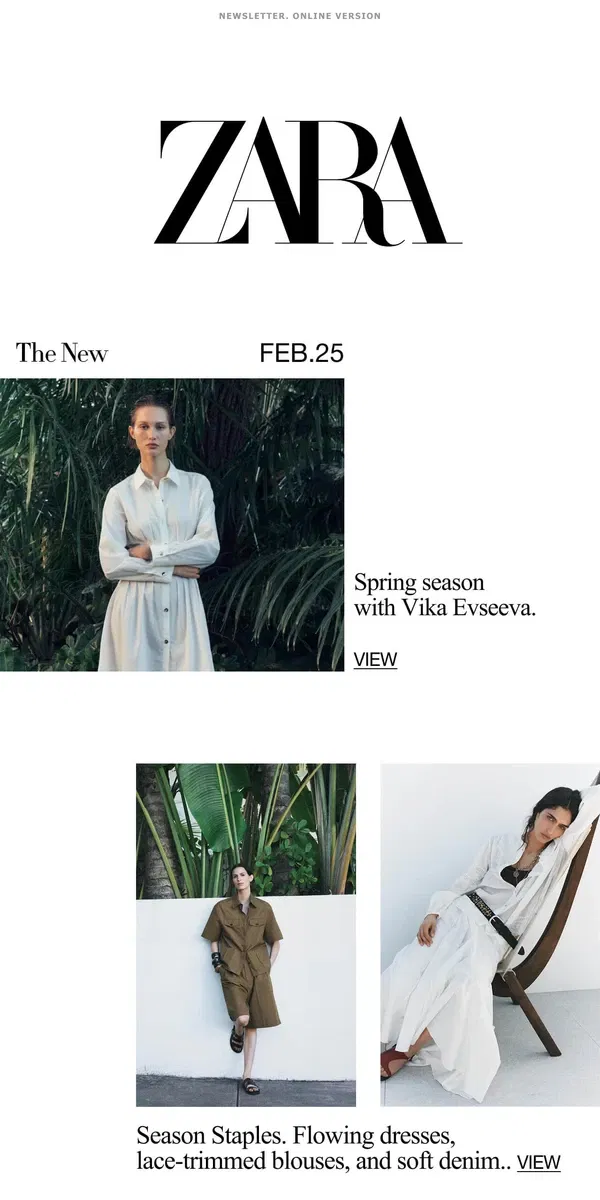 Email from Zara. The New: Discover the latest arrivals