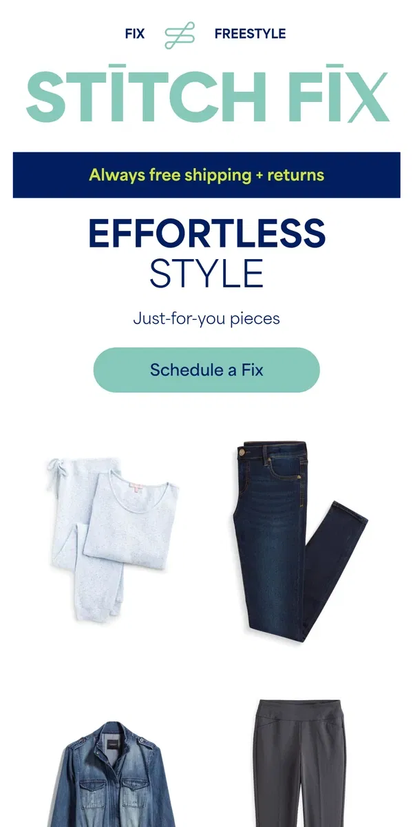 Email from Stitch Fix. New styles just for you