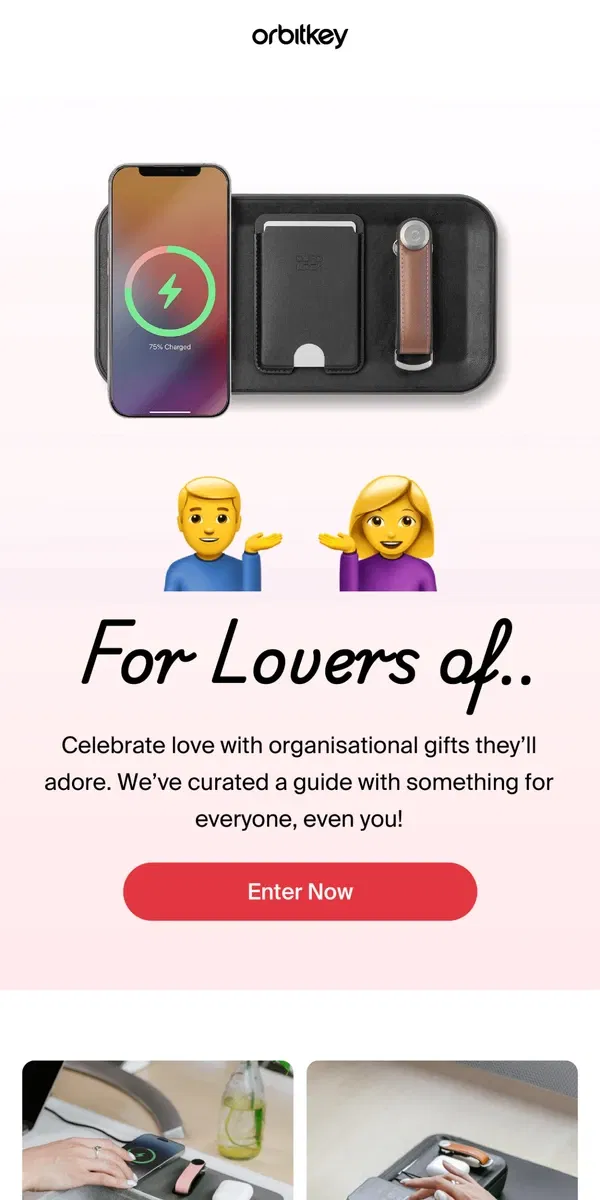 Email from Orbitkey. Gifts they’ll love, for everything they love.