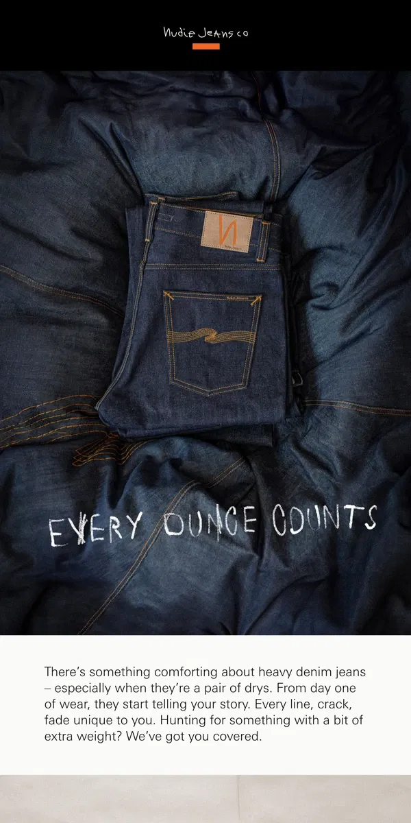 Email from Nudie Jeans. Denim heavyweights