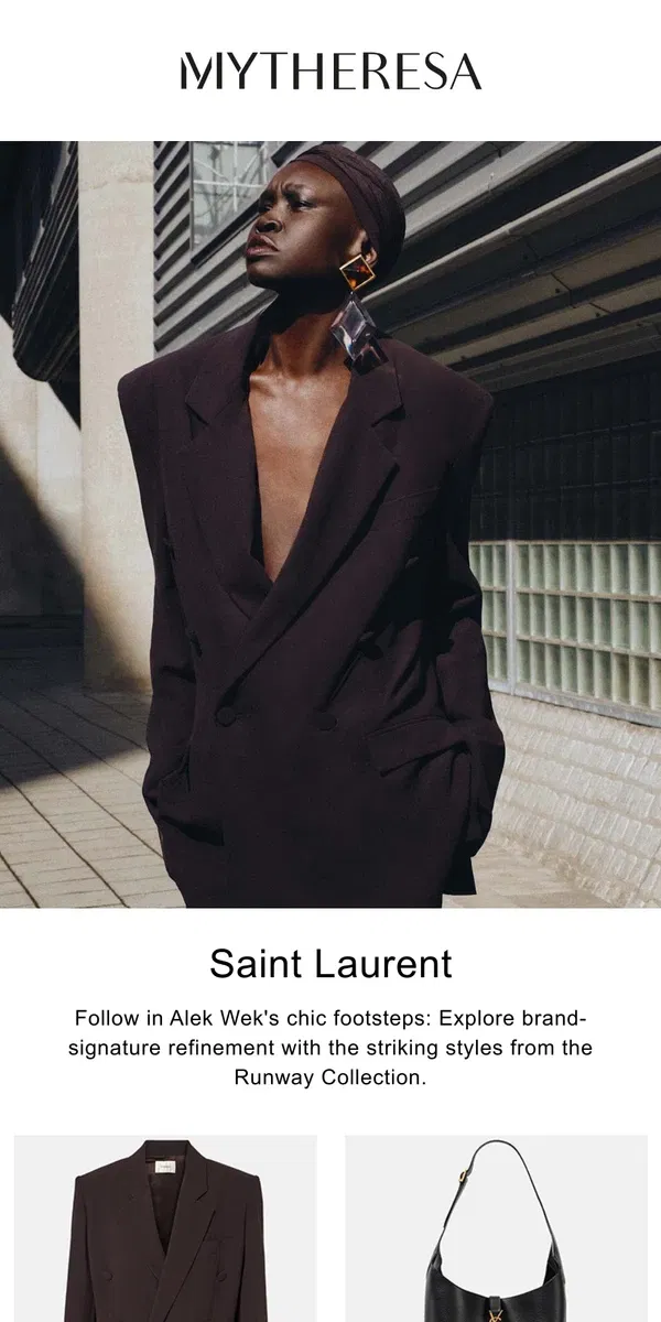 Email from Mytheresa. Discover Saint Laurent's Winter '24