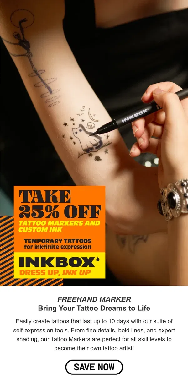 Email from Inkbox. Take 25% OFF Sitewide ✨