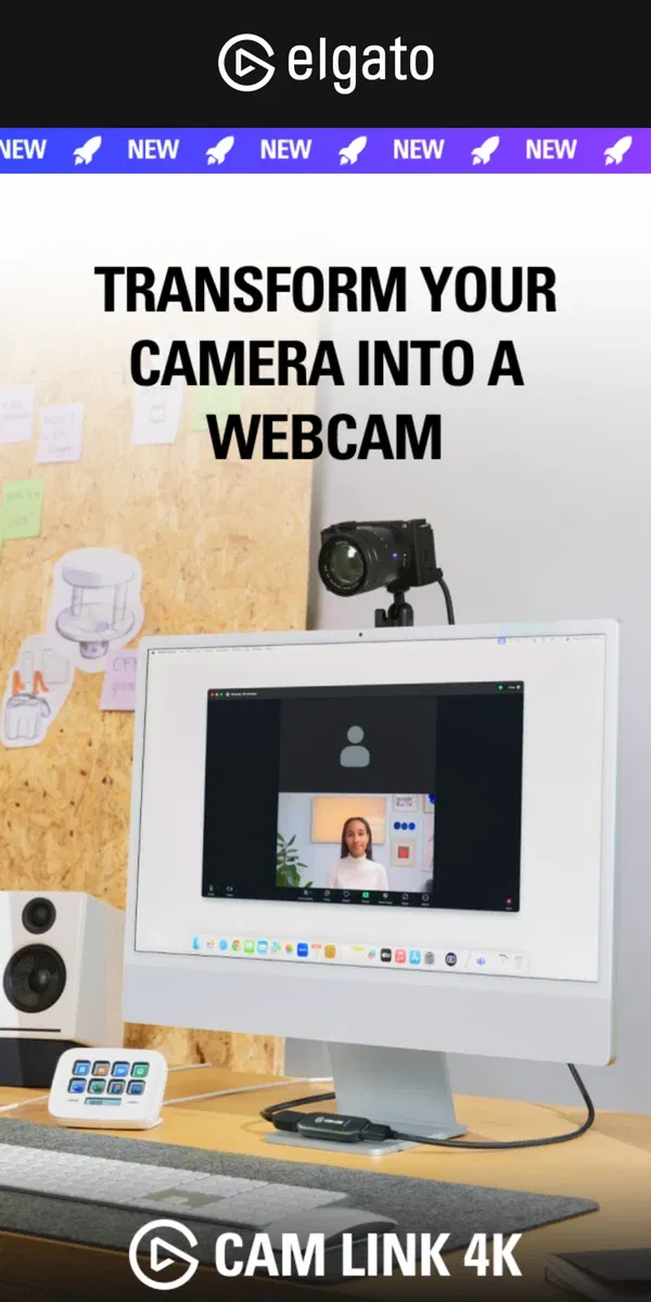 Email from Elgato. Use your camera as a webcam