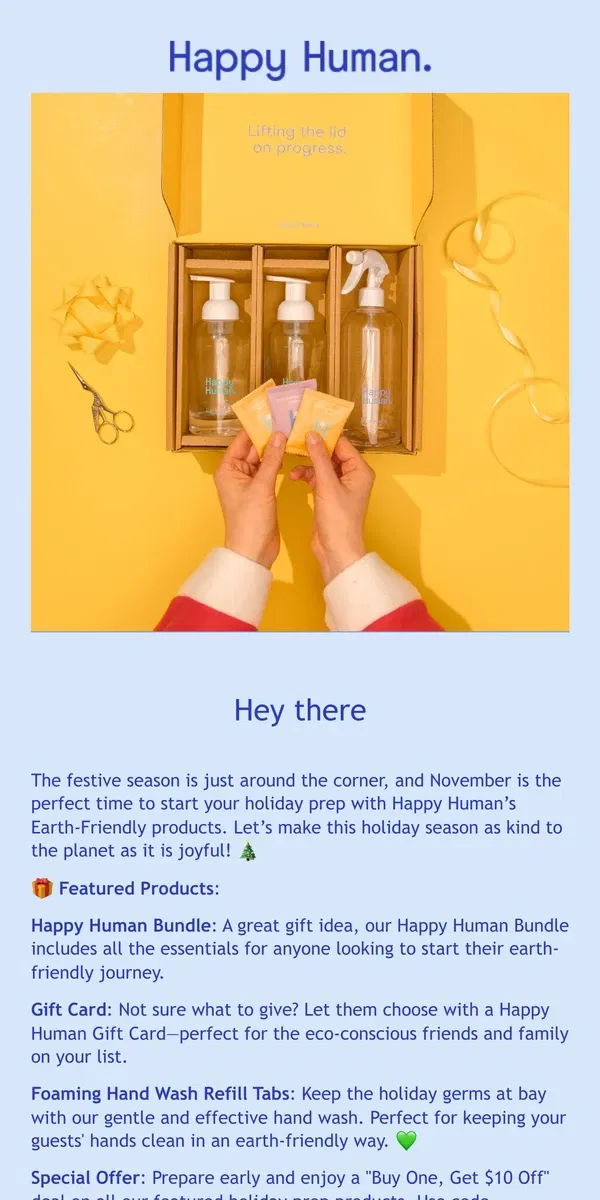 Email from Happy Home. 🌟 November: Earth-Friendly Holiday Prep 🌟