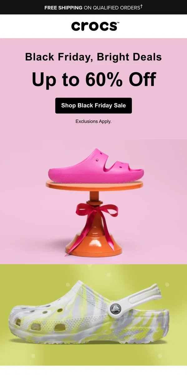 Email from Crocs. ✨ Get $30 Classic Graphic Styles TODAY!