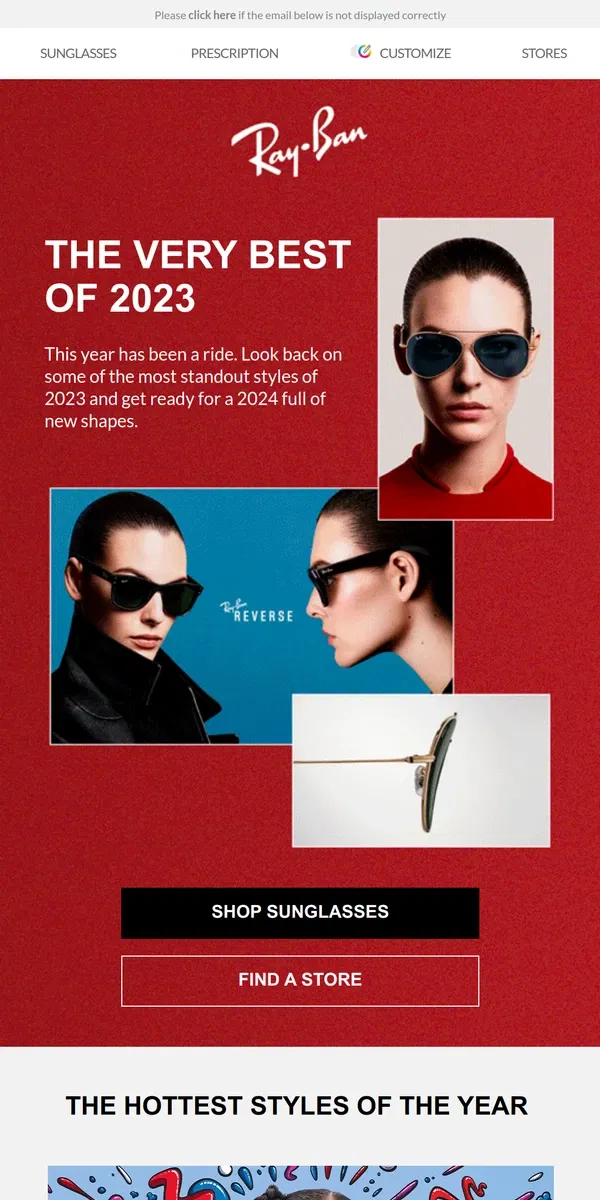 Email from Ray-Ban. Check out the best of 2023