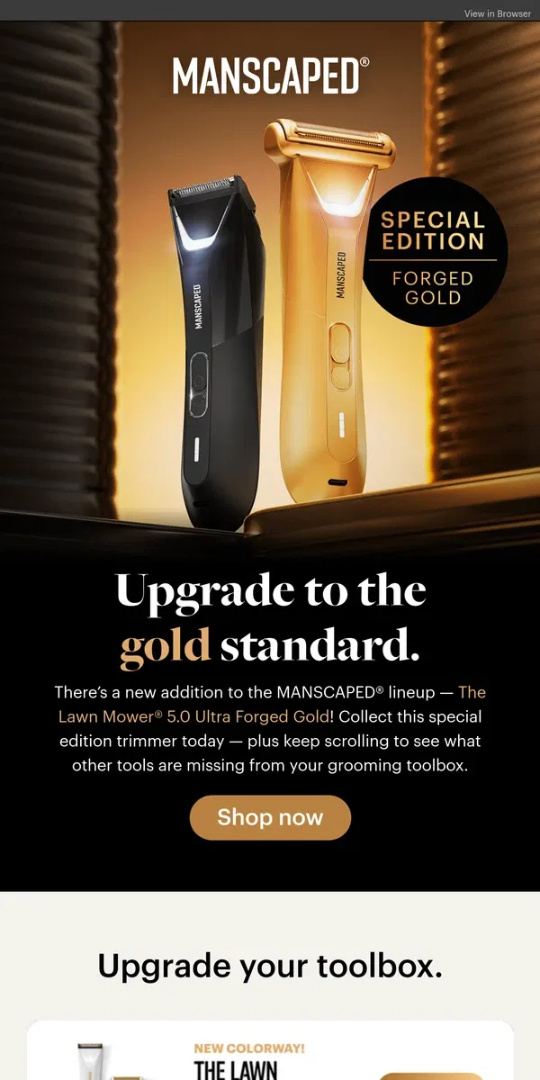 Email from MANSCAPED. Uh Oh! Looks like your toolbox could use an upgrade