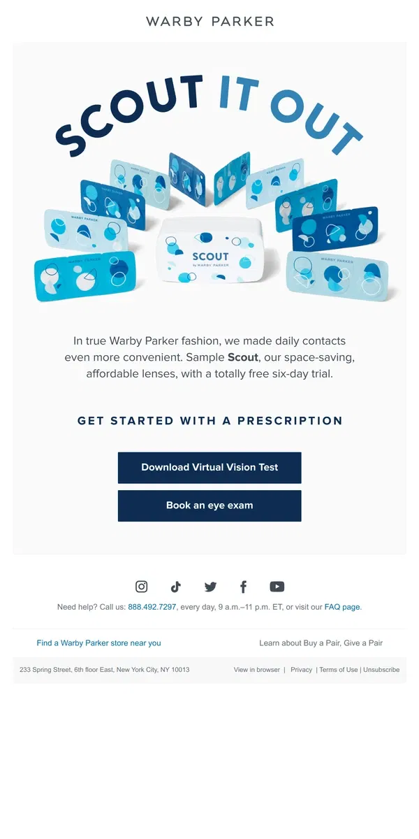 Email from Warby Parker. Heard about Scout?