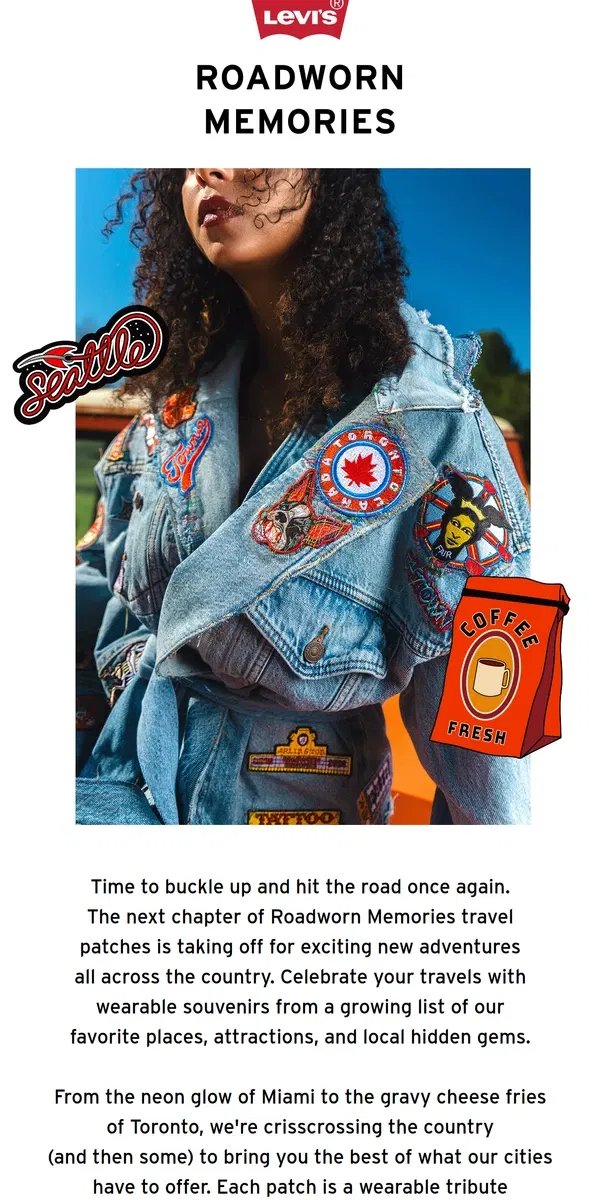 Email from Levi's. Adventure awaits.