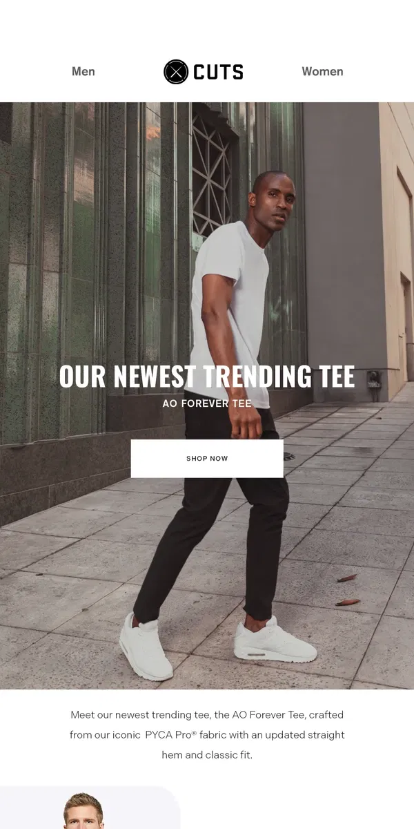 Email from Cuts. AO FOREVER TEE: Our Newest Trending Tee